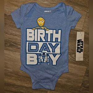 New with tags Star wars birthday boy onesie body suit 18 months
